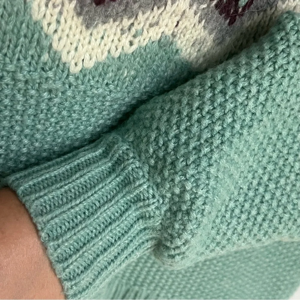 J Crew | Zigzag Fair Isle sweater | Lambswool Blend | knit | Pullover